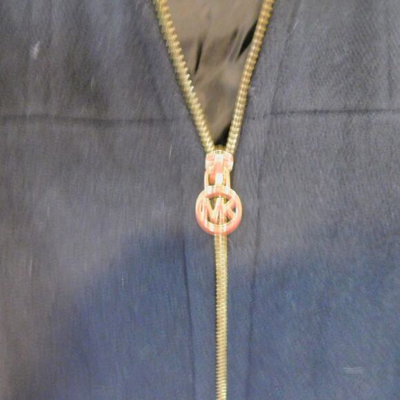 Michael Kors Women Black Trench Coat Wool Blend Jacket Removal Hood Jacket Small - Picture 5 of 12